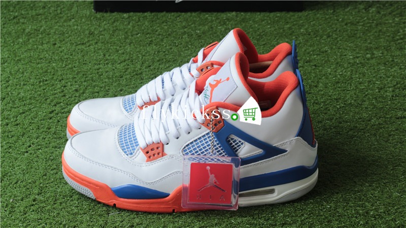 Authentic Air Jordan 4 Retro Game Royal Orange